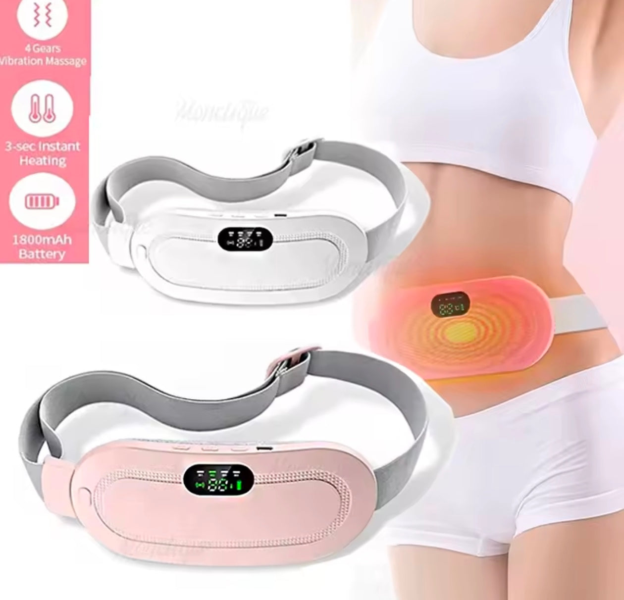 Heating Pad for Period Cramps & Vibration sliming Massage Warm Belt Heating Pad for Period Cramps & Vibration sliming Massage Warm Belt